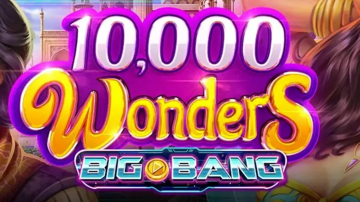 Pemandangan kuil Arabian yang megah dalam slot 10,000 Wonders Big Bang